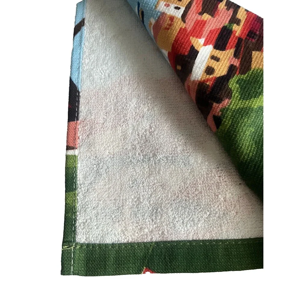 C&C Saint-Tropez France Kitchen Dish Towels Set Of 2 Cotton Blend Terry Reverse